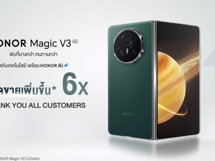 HONOR Magic V3 ยอดจองวันแรกเพิ่มขึ้น 6 เท่า จากรุ่นก่อน